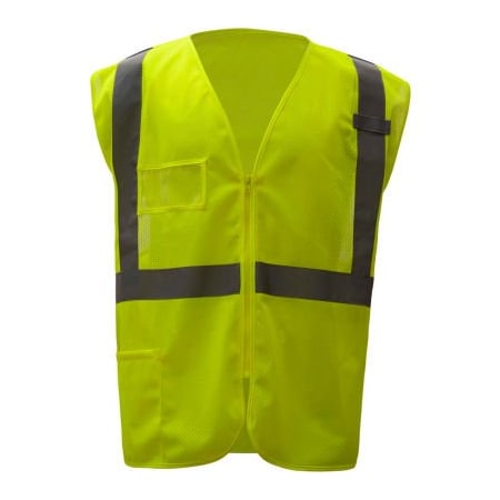 Gss Safety Hi-Vis Safety Vest 4XL/5XL Class 2 , Zipper 1009-4XL/5XL